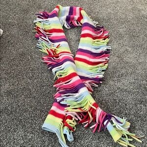 GAP Vibrant Rainbow Fringe Scarf